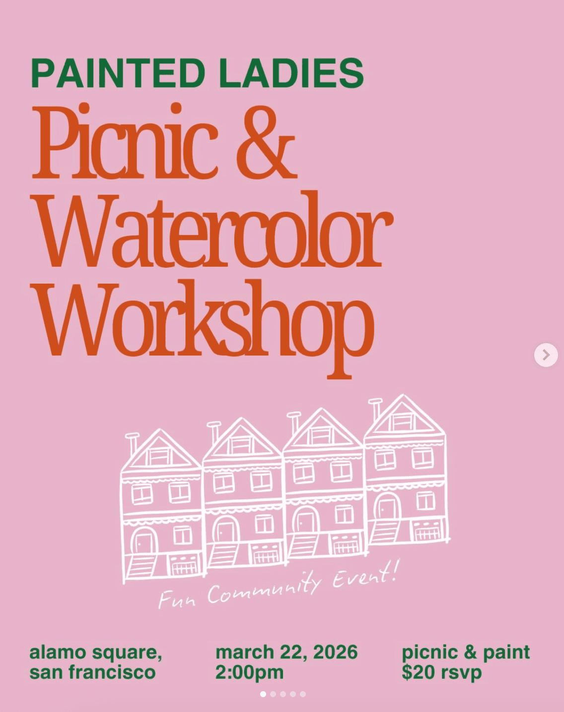 Picnic & Painted Ladies Watercolor Workshop