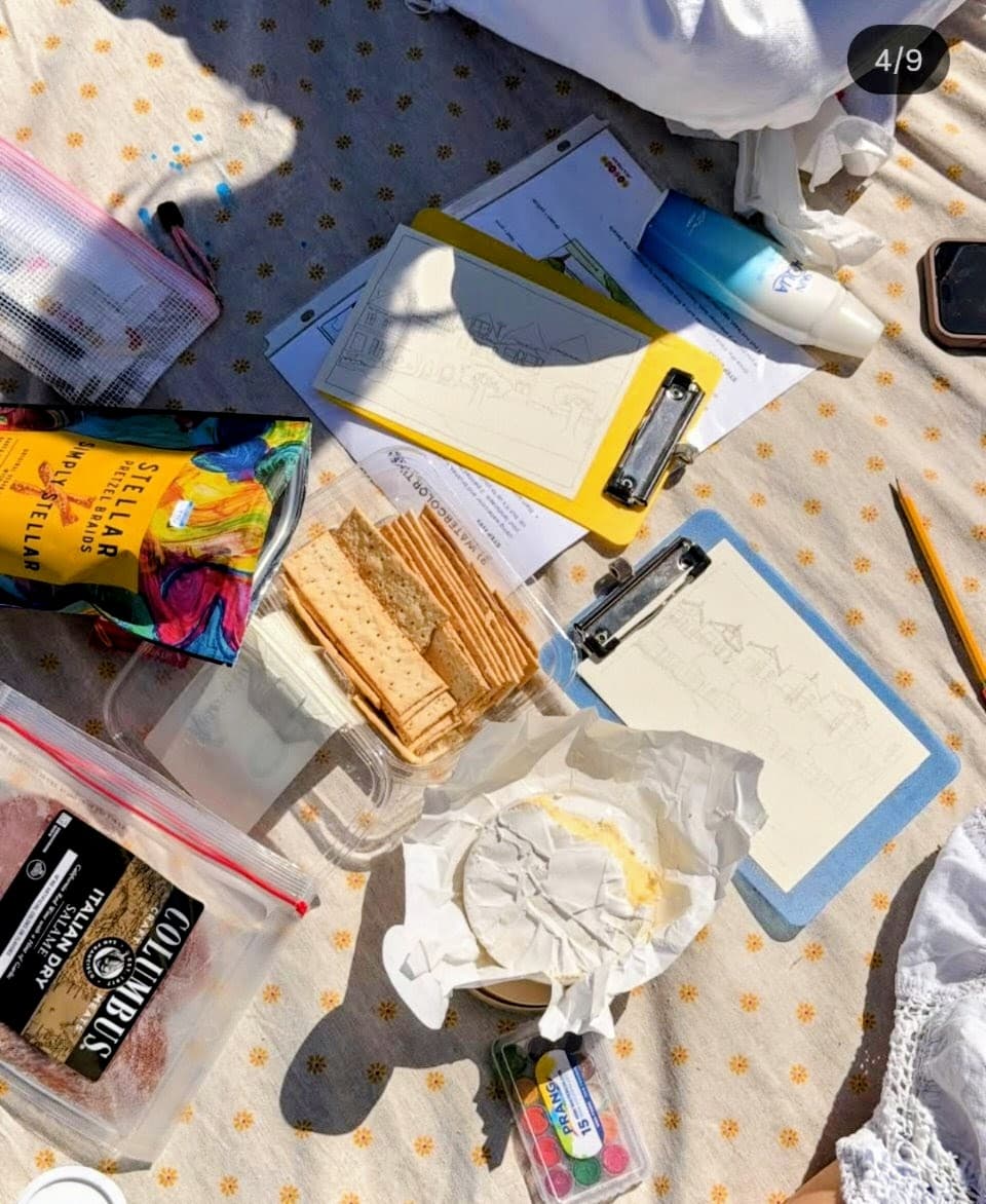 Picnic & Painted Ladies Watercolor Workshop gallery image 1