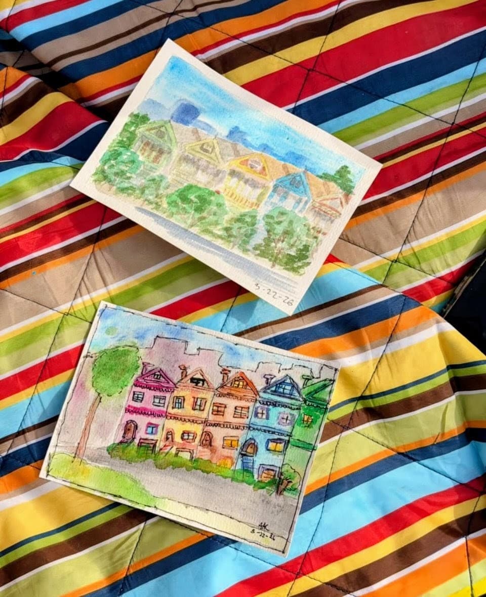 Picnic & Painted Ladies Watercolor Workshop gallery image 6