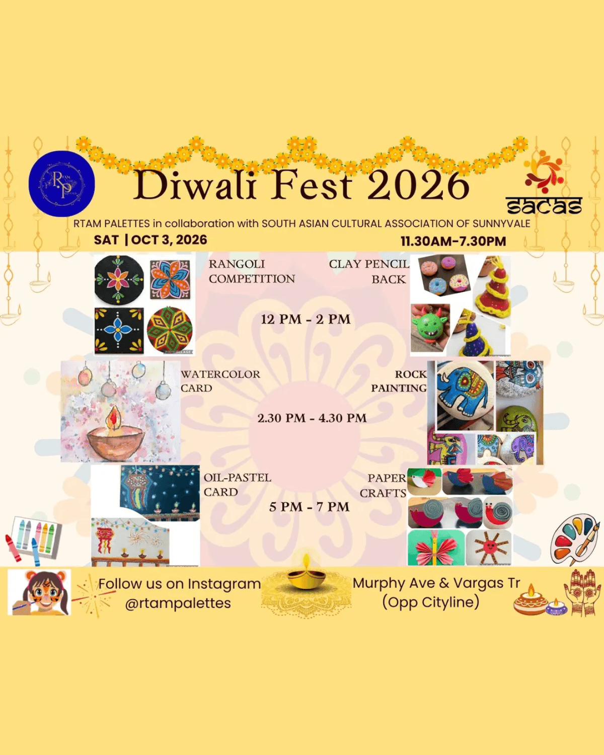 Kids Creative Workshops at the Sunnyvale Diwali Fest