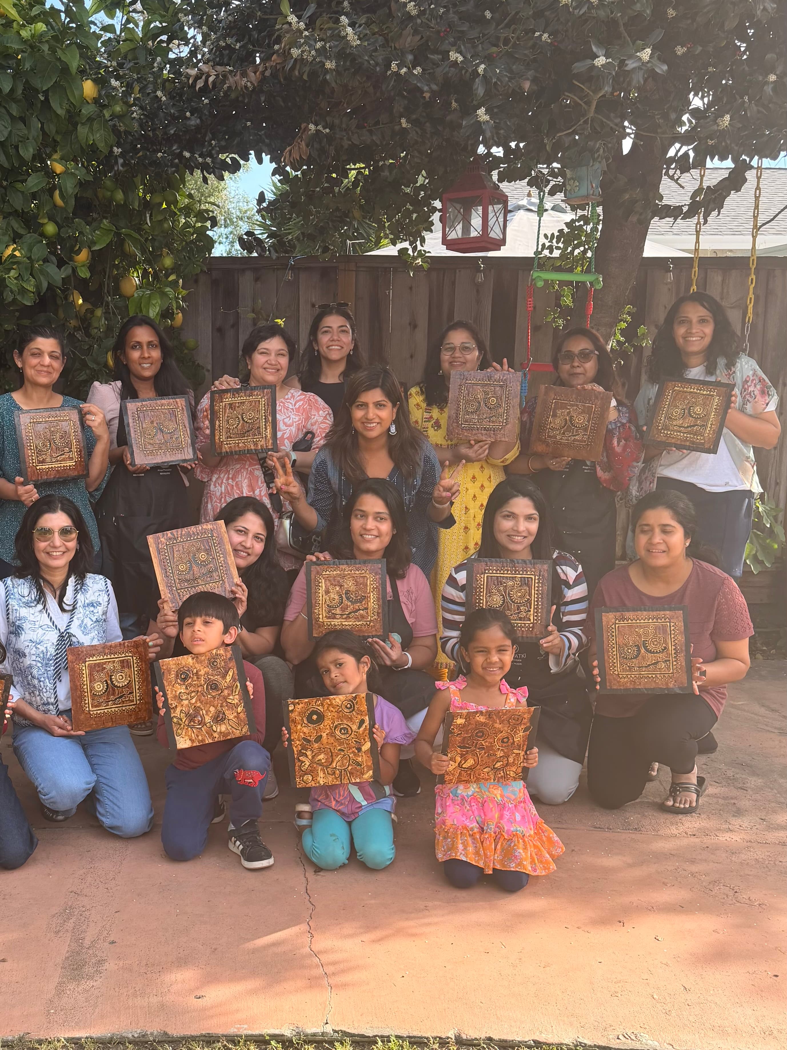 Moonlit Florals - A Guided Gold Leaf Art Workshop gallery image 6
