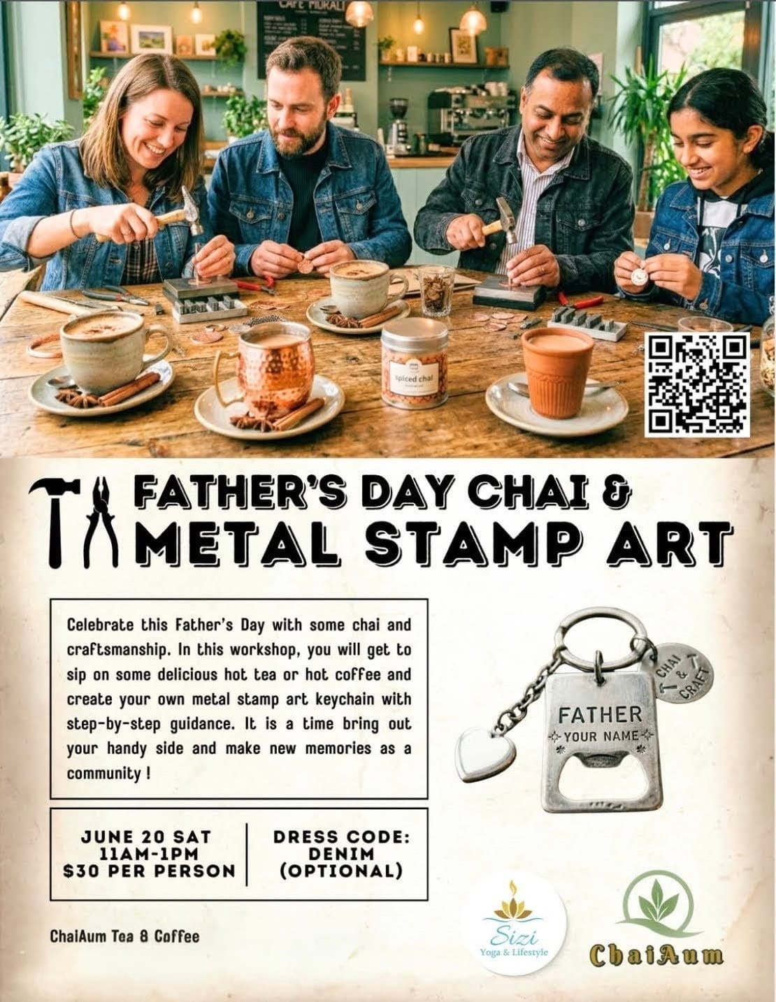 Metal Stamp Art & Chai - Father's Day Special
