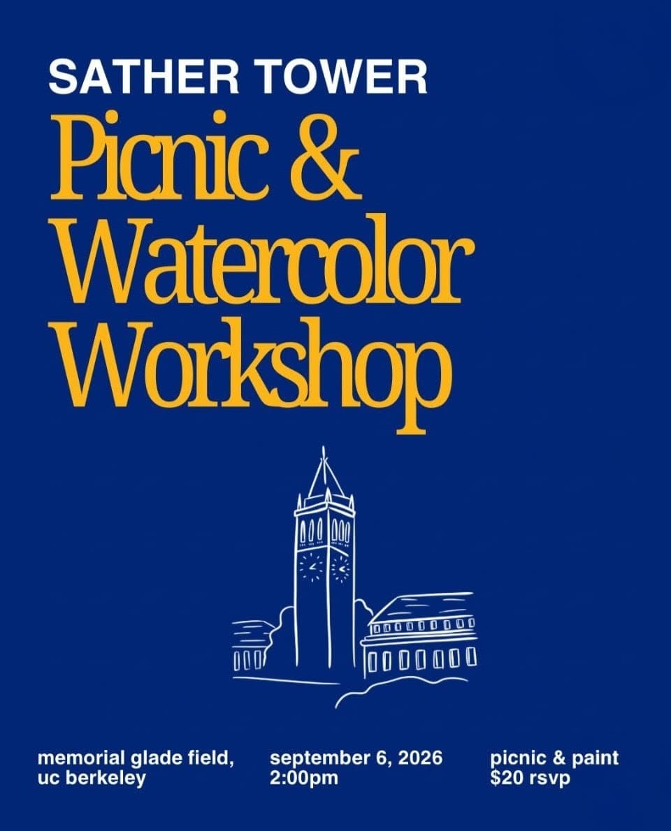 Sather Tower - Picnic & Watercolor Workshop