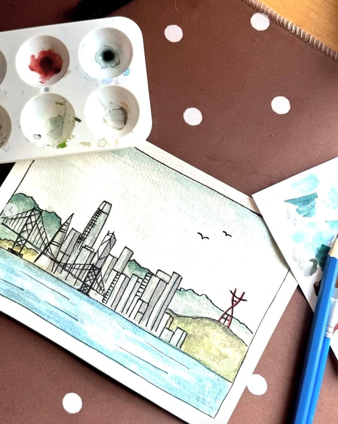 San Francisco Skyline - Picnic & Watercolor Workshop gallery image 1